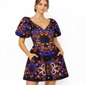 Cleobella organic cotton Josette Mini Dress Venezia Print size medium GOTS